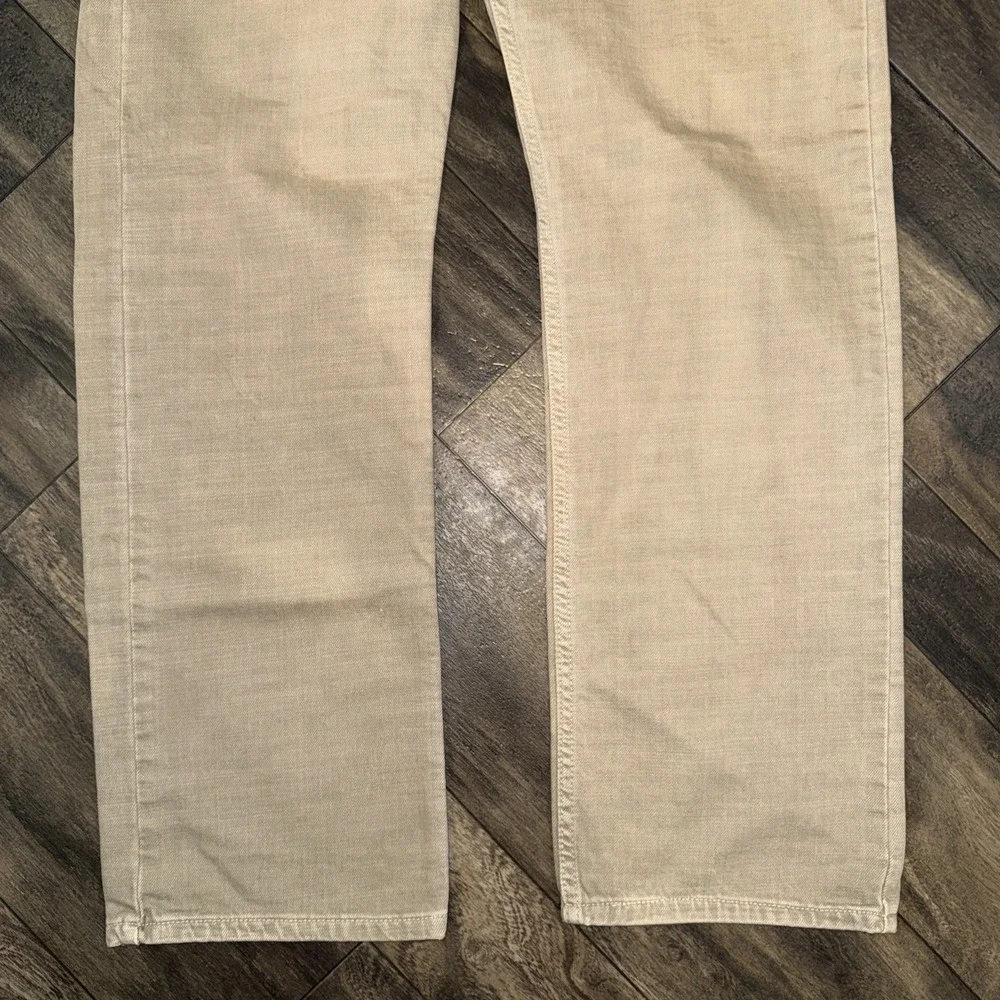 Vintage Levi's 505 Regular Fit Straight Leg Beige Men's Size 33x32 Denim Y2K